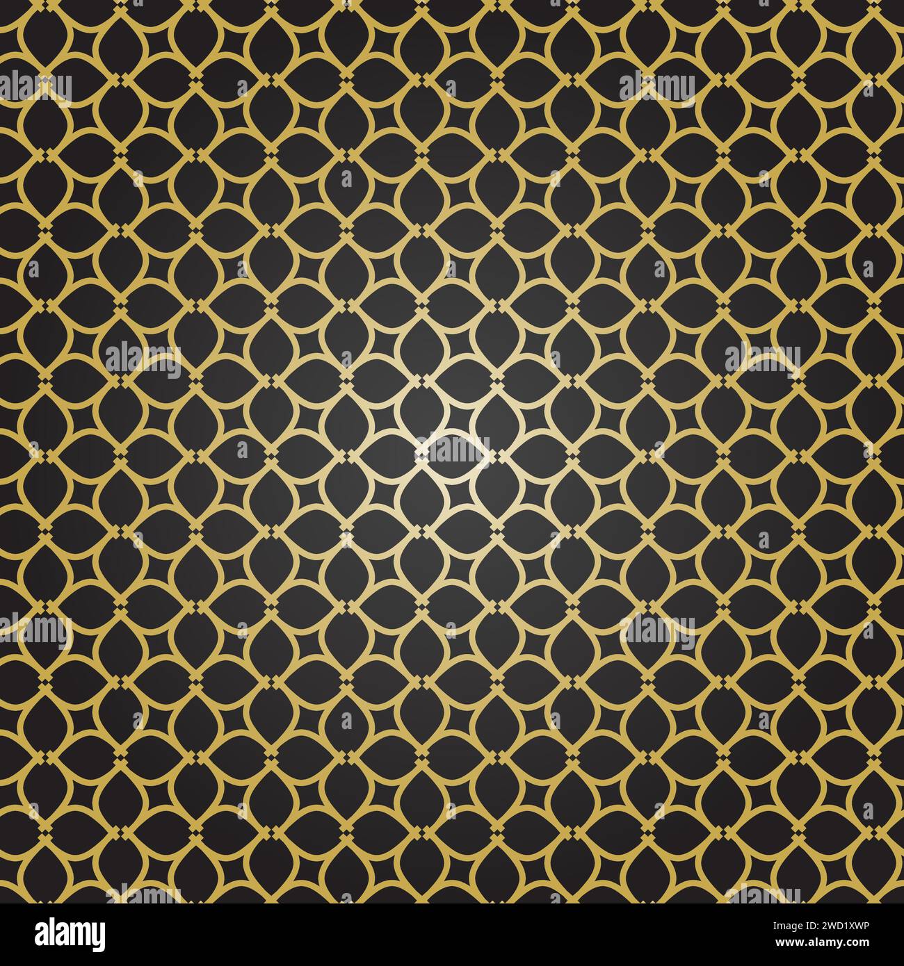 Seamless vector ornament in arabian style. Geometric abstract black ...