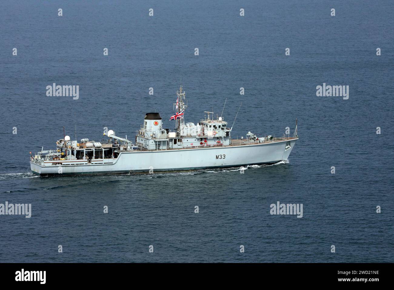 HMS Brocklesby of the British Royal Navy. Stock Photo