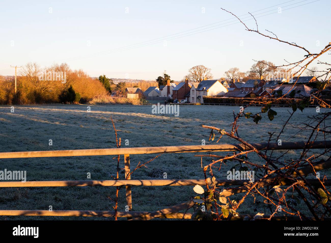 stunning scenery during sunrise in the rural village of Clyst St