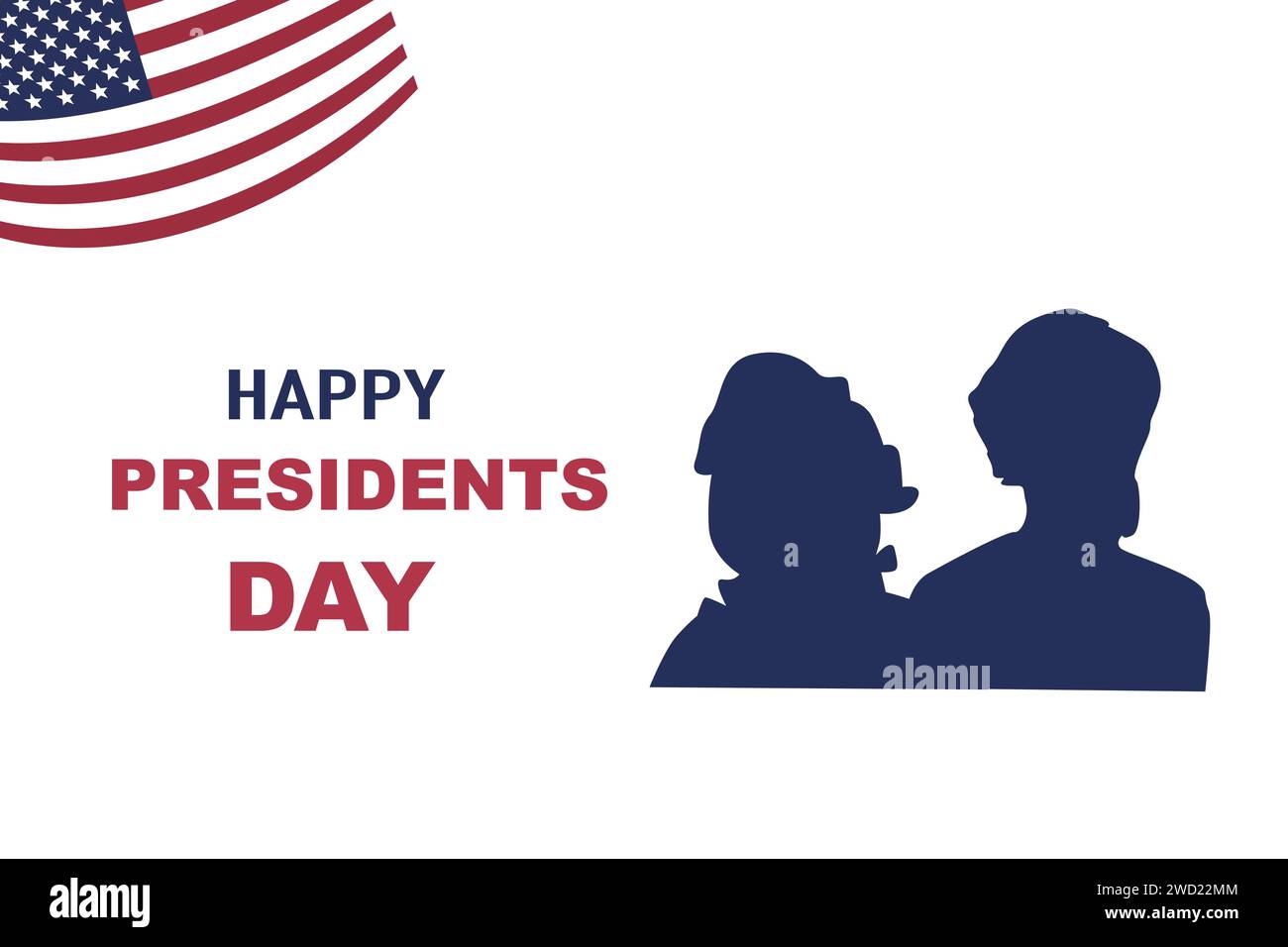 Happy president day of America, Washington day banner background. Vector illustration can used for federal holiday president day of USA.  Stock Vector