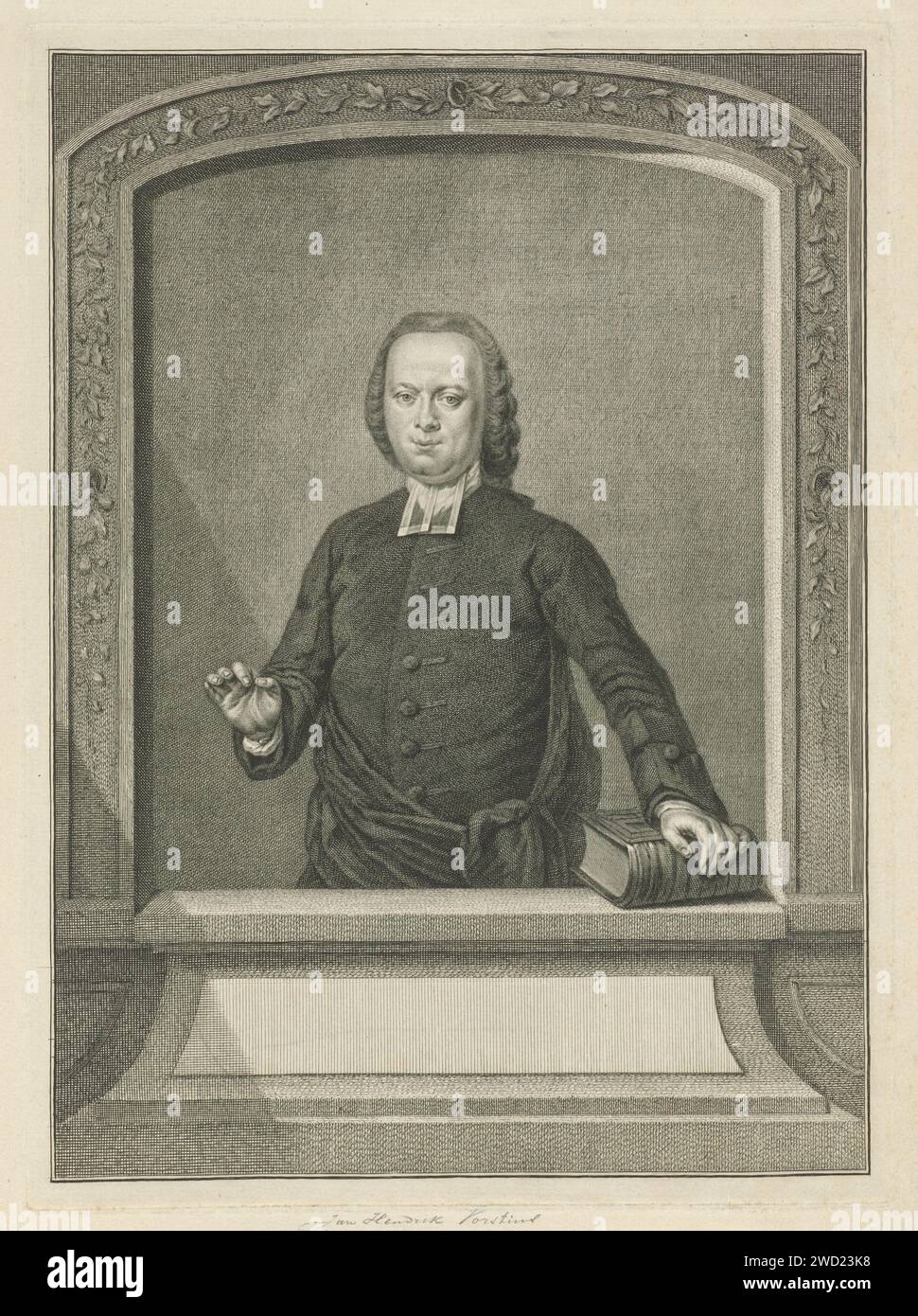Portrait of Jan Hendrik Vorstius, Jacob Houbraken, after Johannes