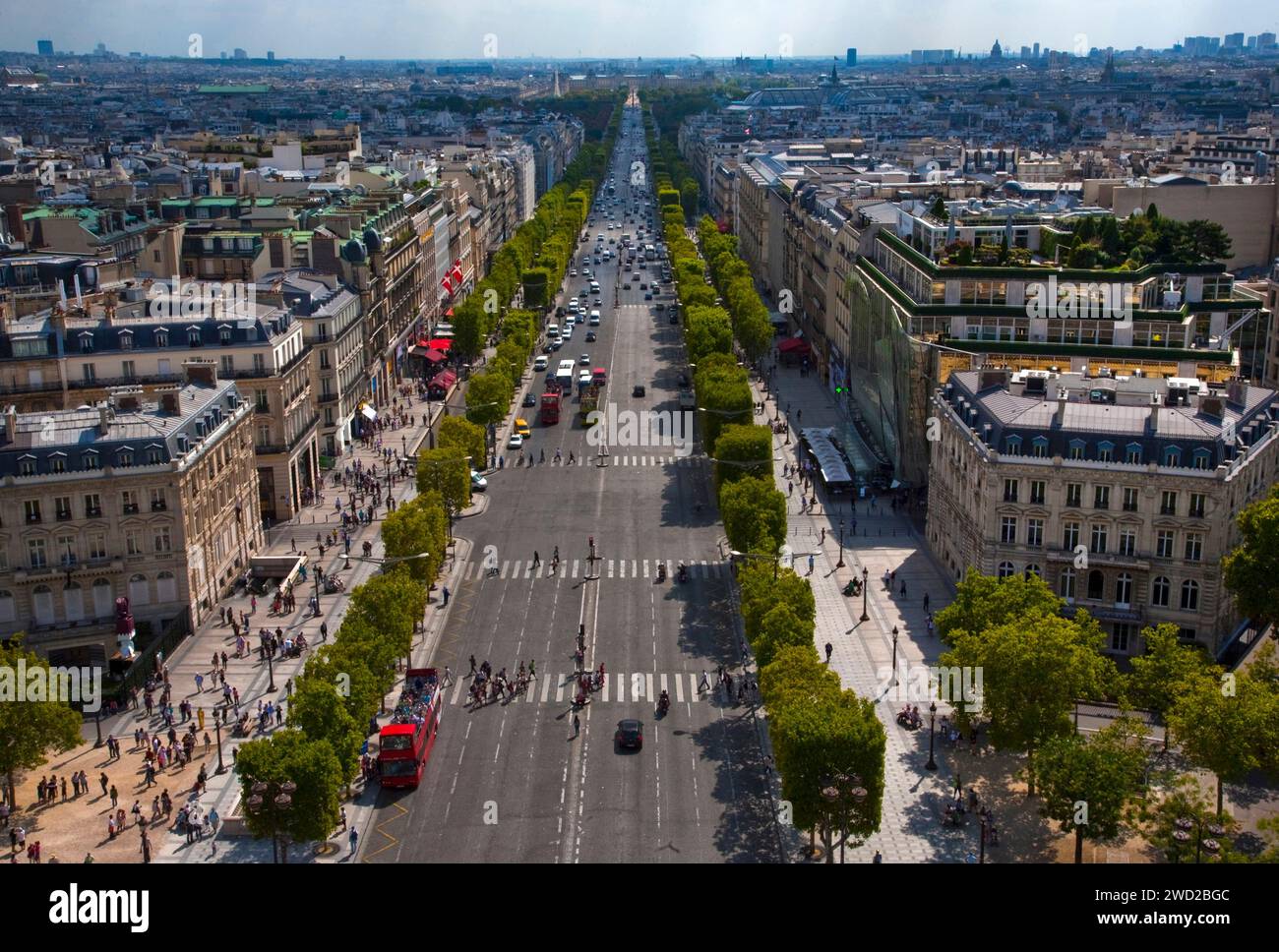 Paris, Avenue des ChampsElysées from the terrace of the Arc de
