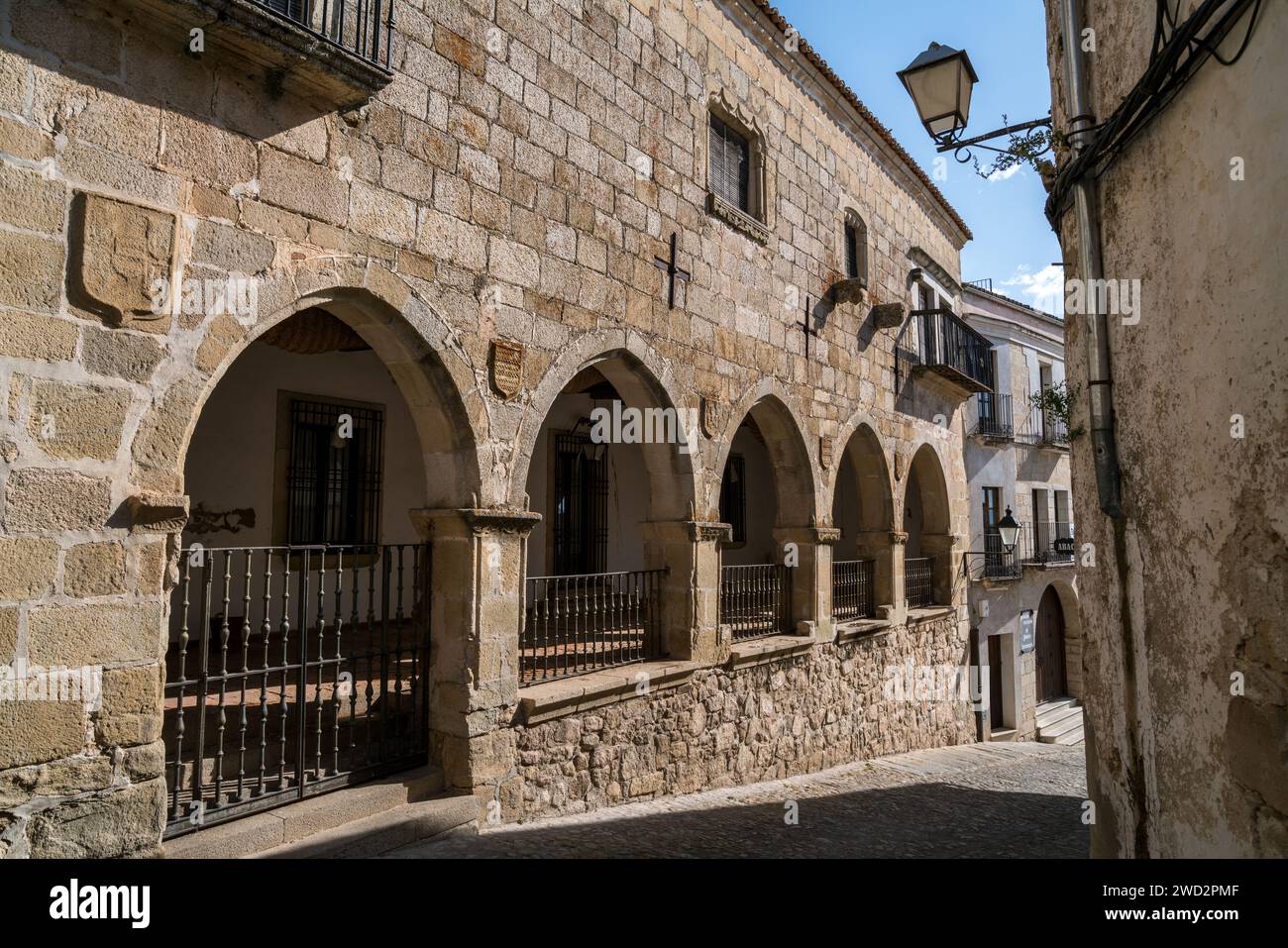 Casas Principales de los Chaves Sotomayor in Trujillo, Extremadura, Spain Stock Photo