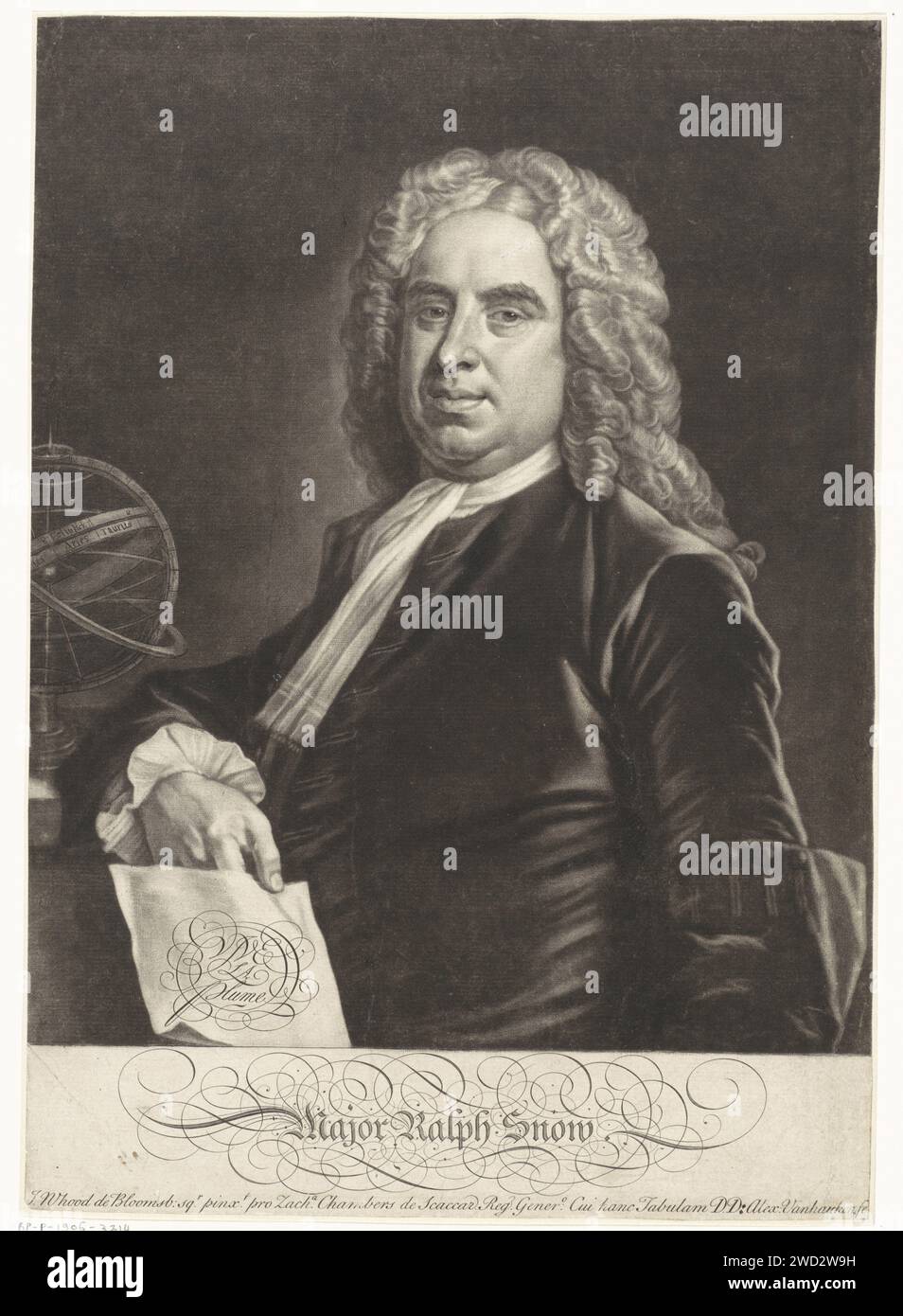 Portrait of Ralph Snow, Alexander van Haecken, After Isaac Whood, 1735 ...