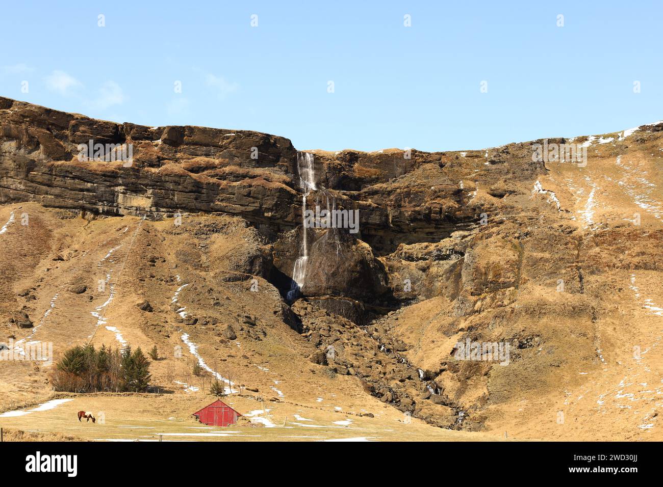 Foss á Síðu is a waterfall in the South of Iceland Stock Photo - Alamy