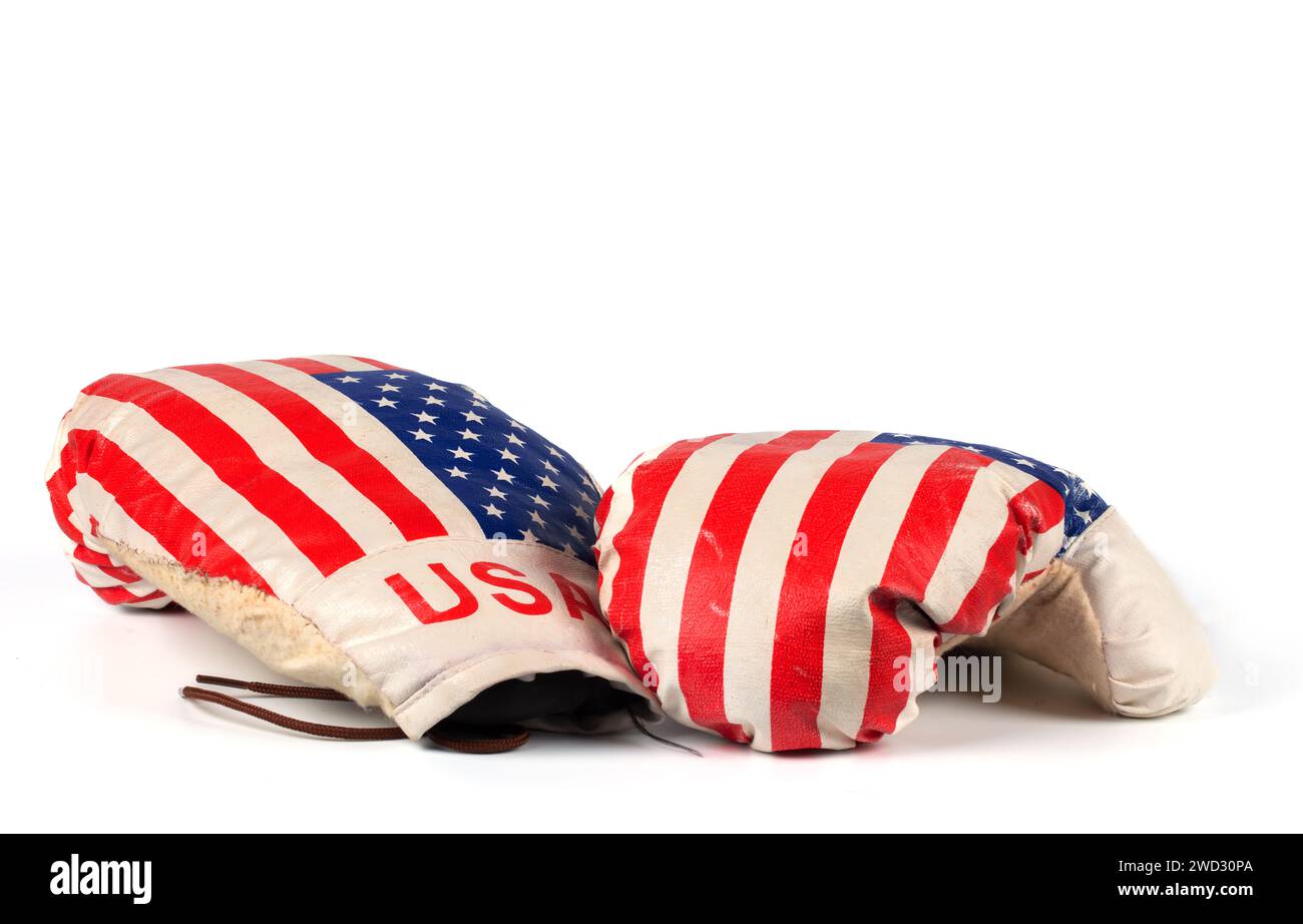 USA Eagle Patriotic Print Boxing Gloves