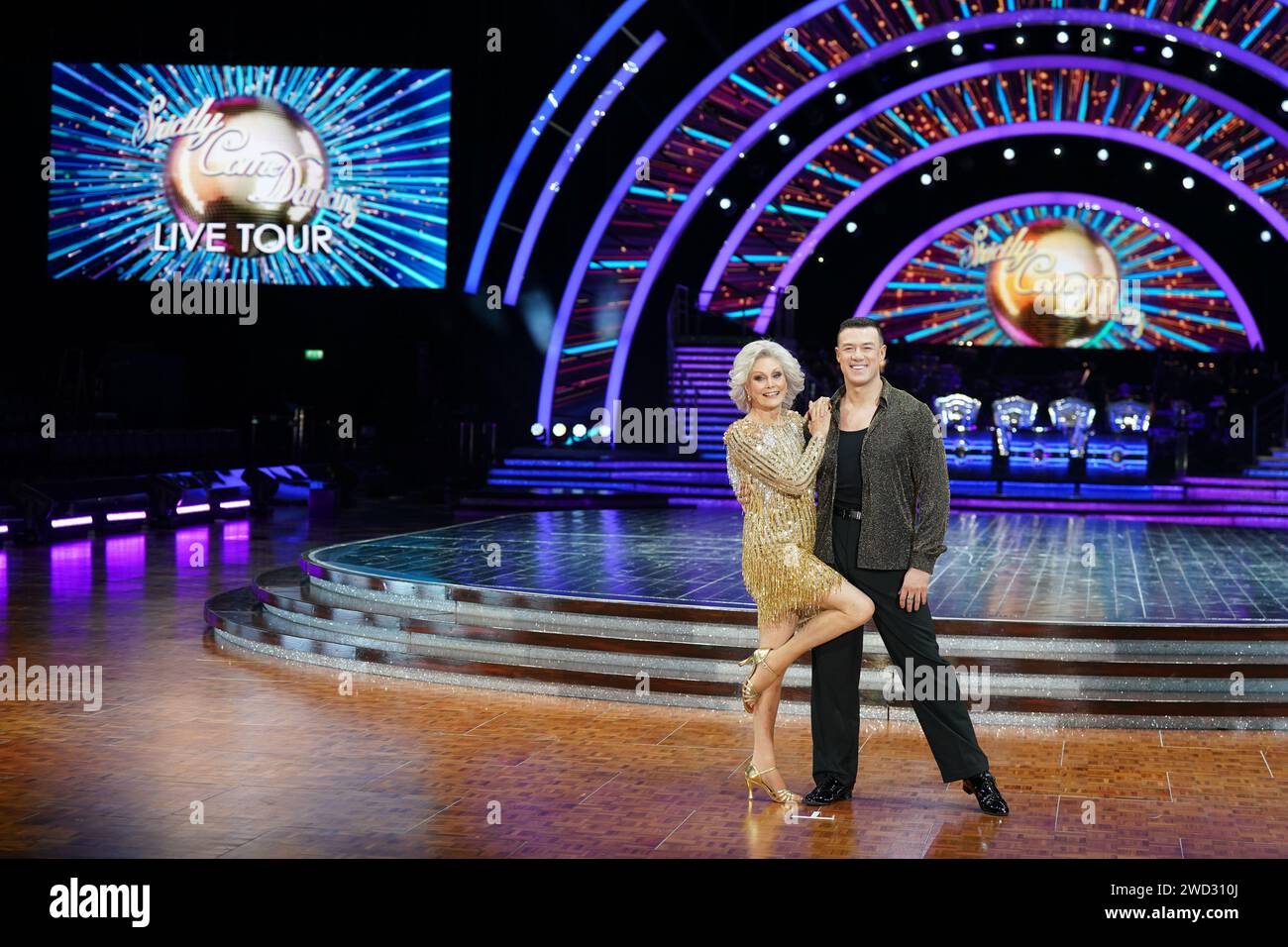 Angela Rippon and Kai Widdrington during a photocall for the Strictly