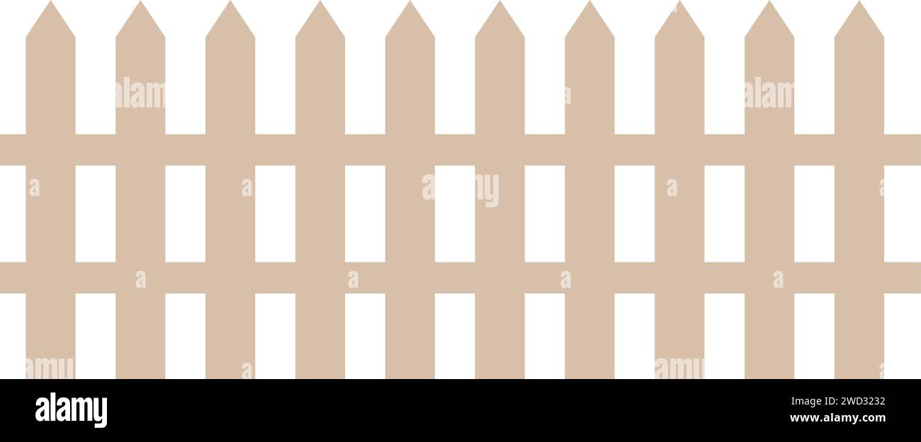 wooden garden fence vector illustration Stock Vector Image & Art - Alamy