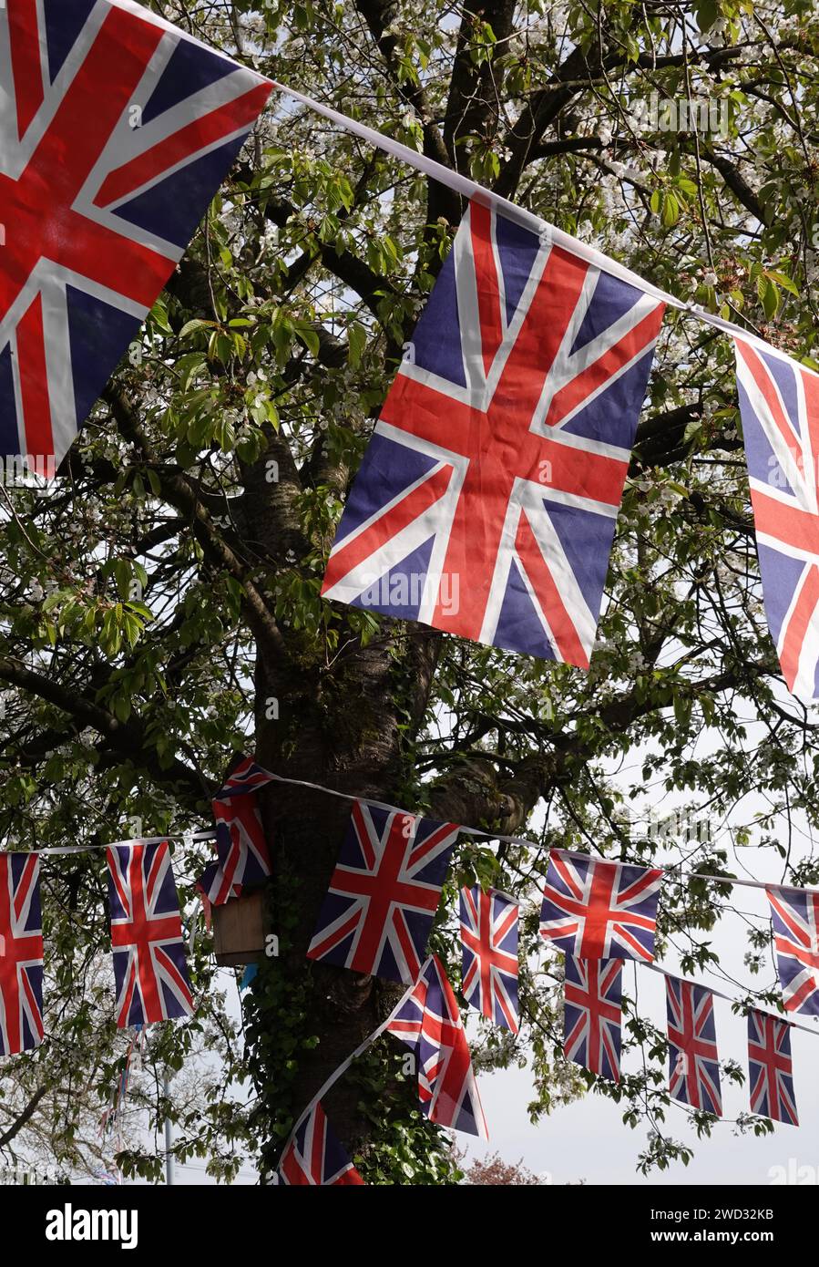 Union Jack or Union Flag bunting Stock Photo