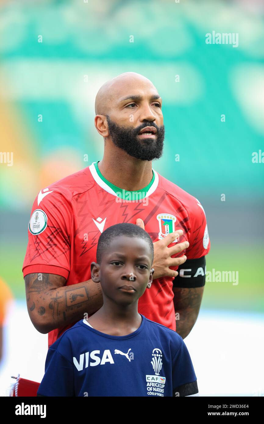 Abidjan, Nigeria. 18 Jan 2024. Equitorial Guinea vs Guinea Bissau