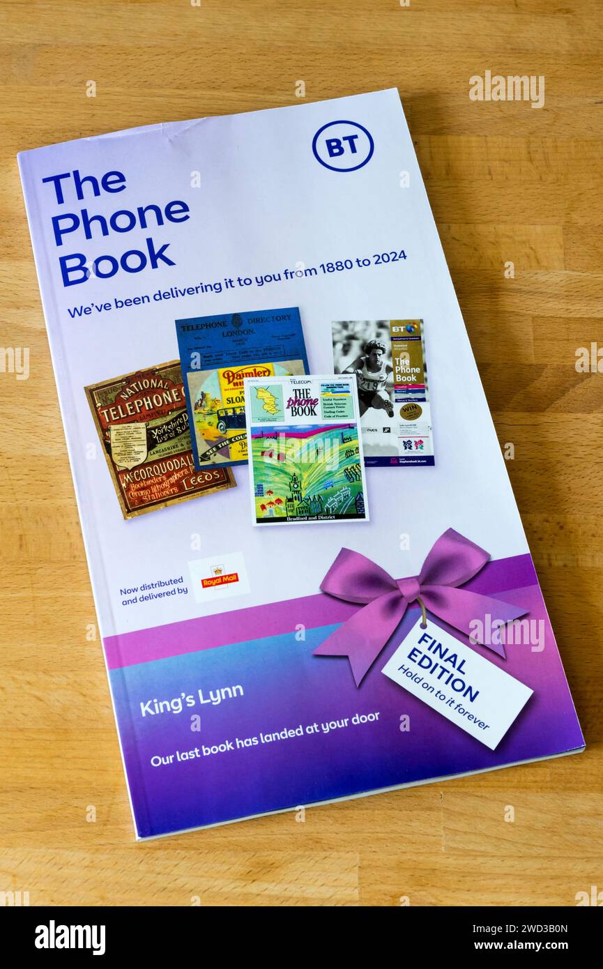 Final print edition of the King's Lynn telephone directory of Phone