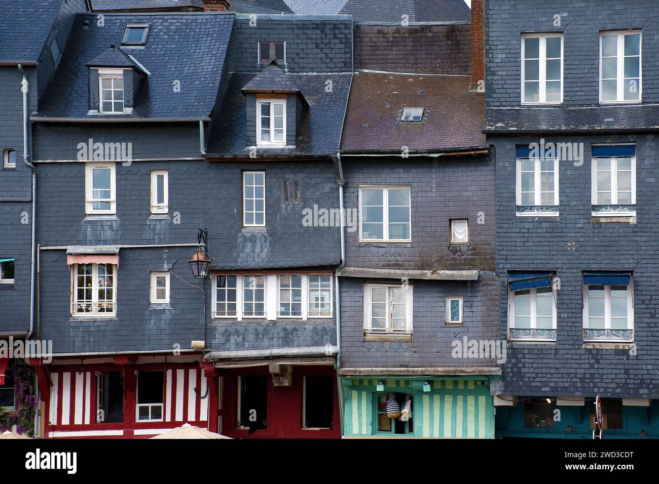 Honfleur, houses with slatecovered facades Stock Photo Alamy