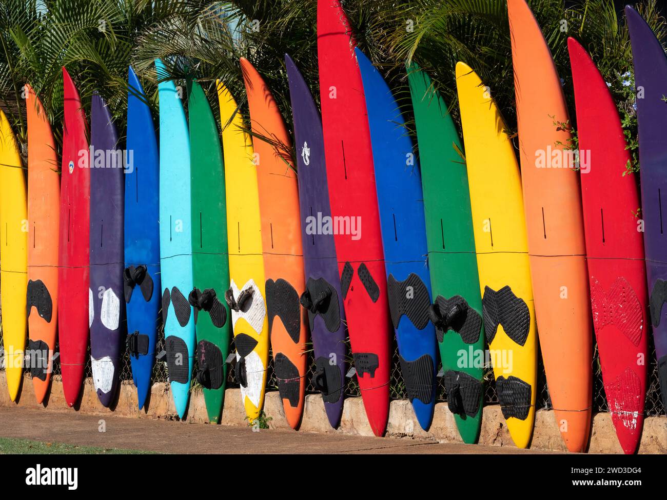 Surfboard fence maui hawaii hi-res stock photography and images