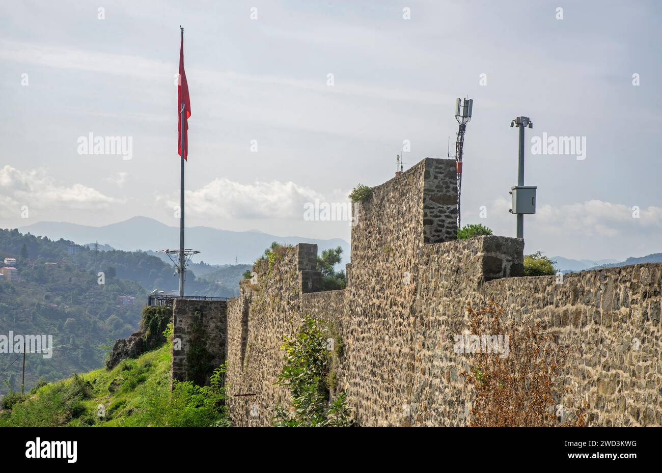 View of castle in Giresun. Turkey Stock Photo