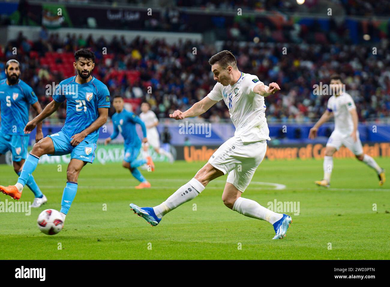 Doha, Qatar. 18 January, 2024. India V Uzbekistan ：Group B - AFC Asian ...