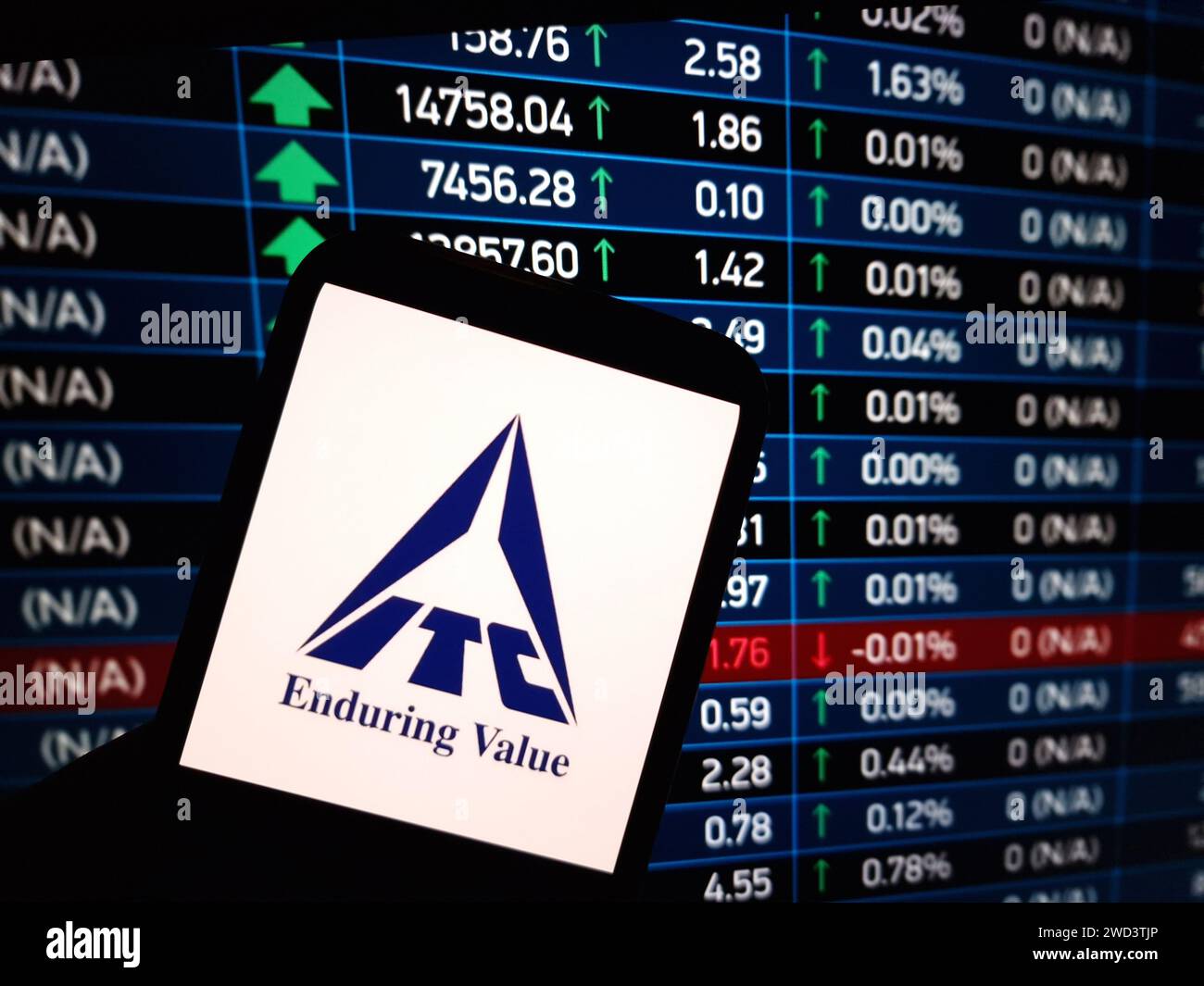 Konskie, Poland January 16, 2024 ITC company logo displayed on