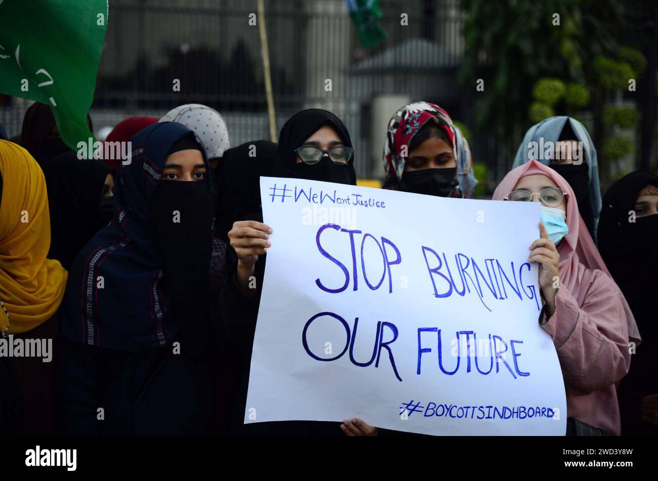 Karachi on Thursday, January 18, 2024, Members of Jamat-e-Islami (JI ...