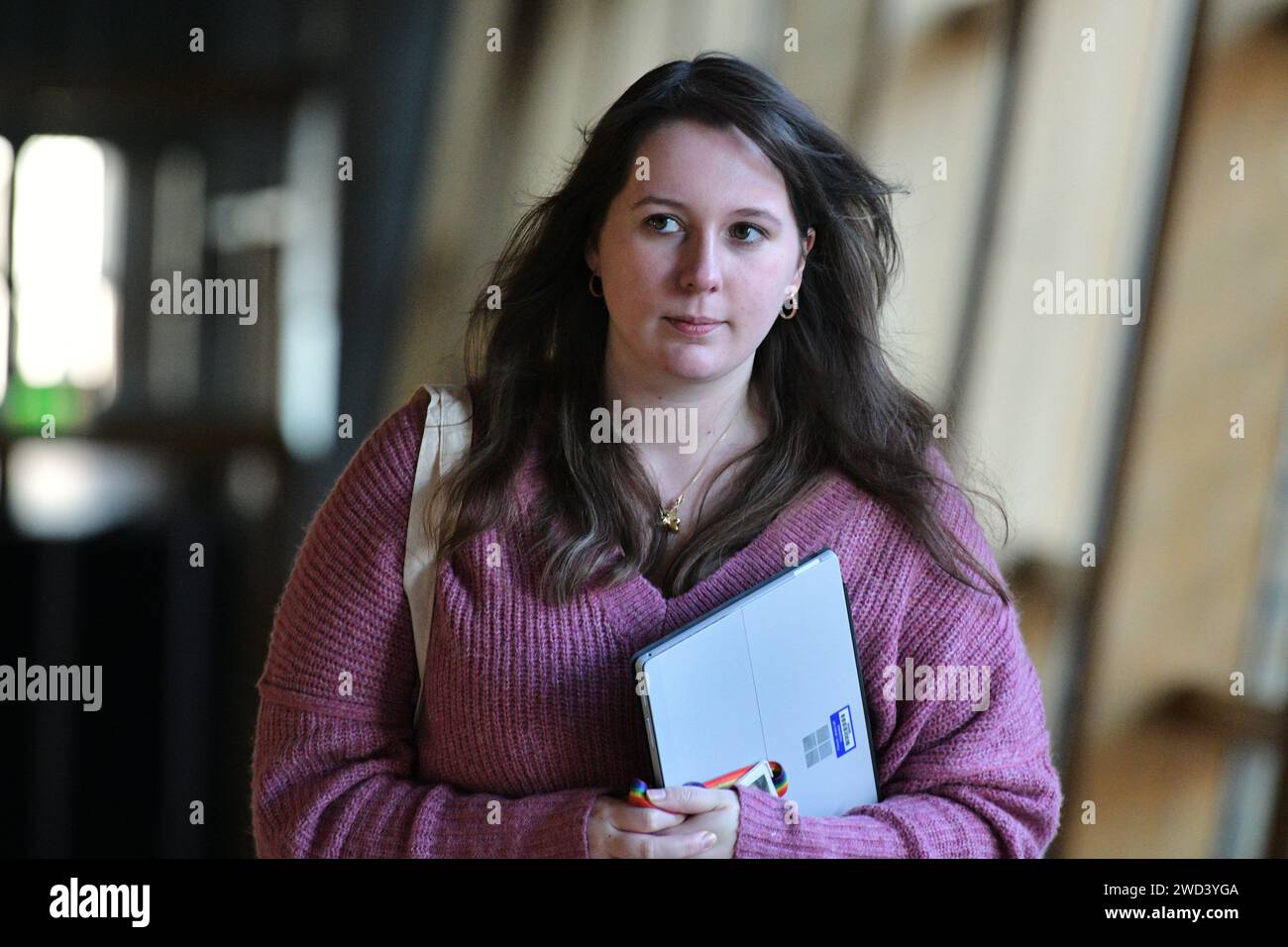 Edinburgh Scotland, UK 18 January 2024. Emma Roddick MSP at the Scottish Parliament.  credit sst/alamy live news Stock Photo