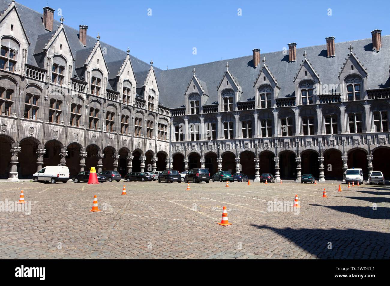 Palais des Princes-Eveques, Palace of the Prince-Bishops, now Palace of Justice, Place Saint-Lambert, Wallonia, Belgium, Europe Stock Photo