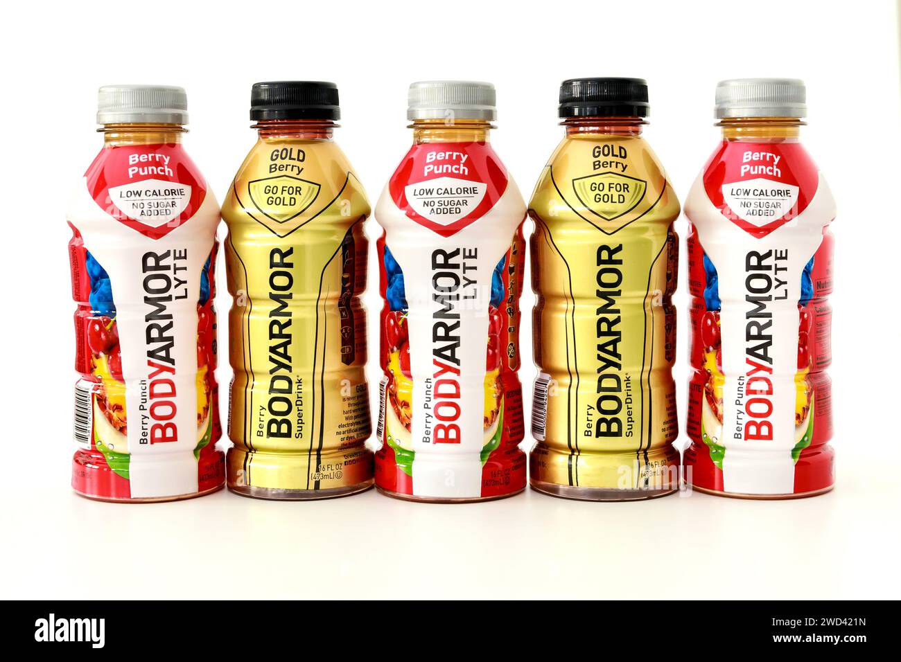 Variety of Bodyarmor sports drinks with electrolytes Stock Photo Alamy