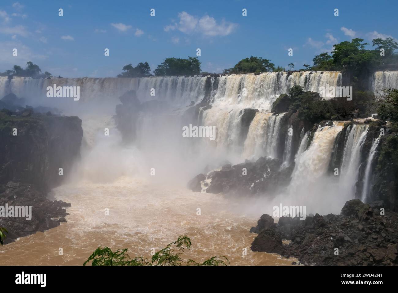 Iguazu National Park,  Argentina. Iguazu Falls - Lower (Inferior) Circuit Stock Photo