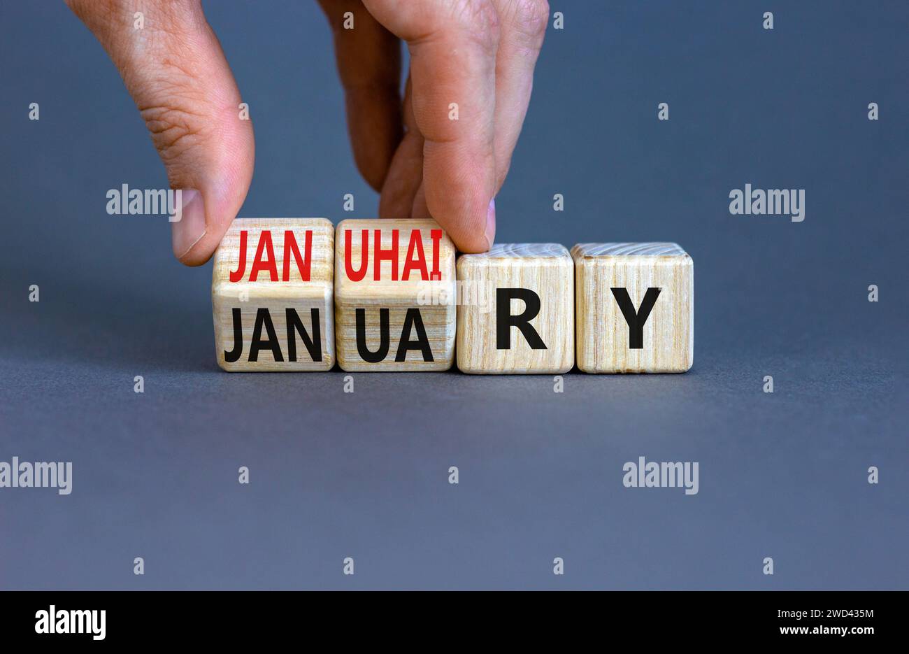 Januhairy or January symbol. Concept words Januhairy or January on ...