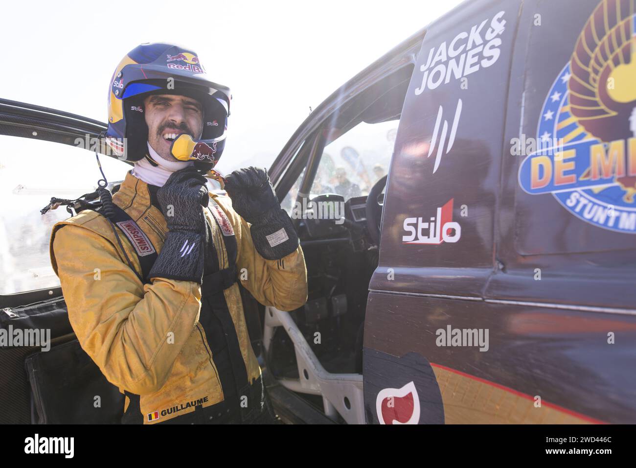 DE MEVIUS Guillaume (bel), Overdrive Racing, Toyota Hilux, FIA Ultimate, portrait during the Stage 11 of the Dakar 2024 on January 18, 2024 between Al Ula and Yanbu, Saudi Arabia Stock Photo