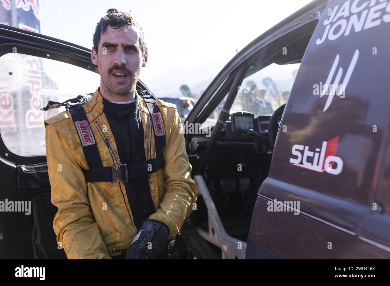 DE MEVIUS Guillaume (bel), Overdrive Racing, Toyota Hilux, FIA Ultimate, portrait during the Stage 11 of the Dakar 2024 on January 18, 2024 between Al Ula and Yanbu, Saudi Arabia Stock Photo
