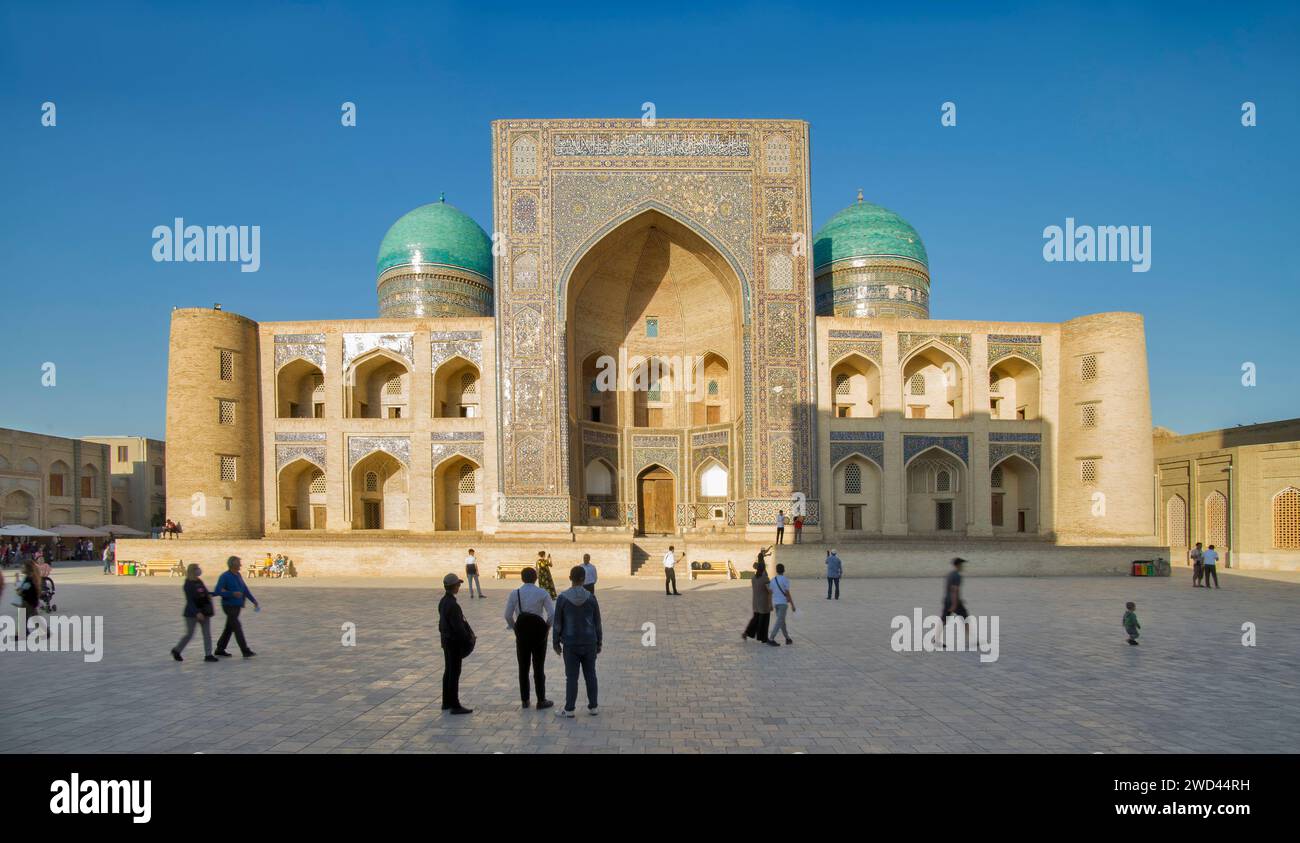 Mir-i-Arab madrasa of Po-i-Kalan (Poi Kalan) - islamic religious complex in Bukhara. Stock Photo