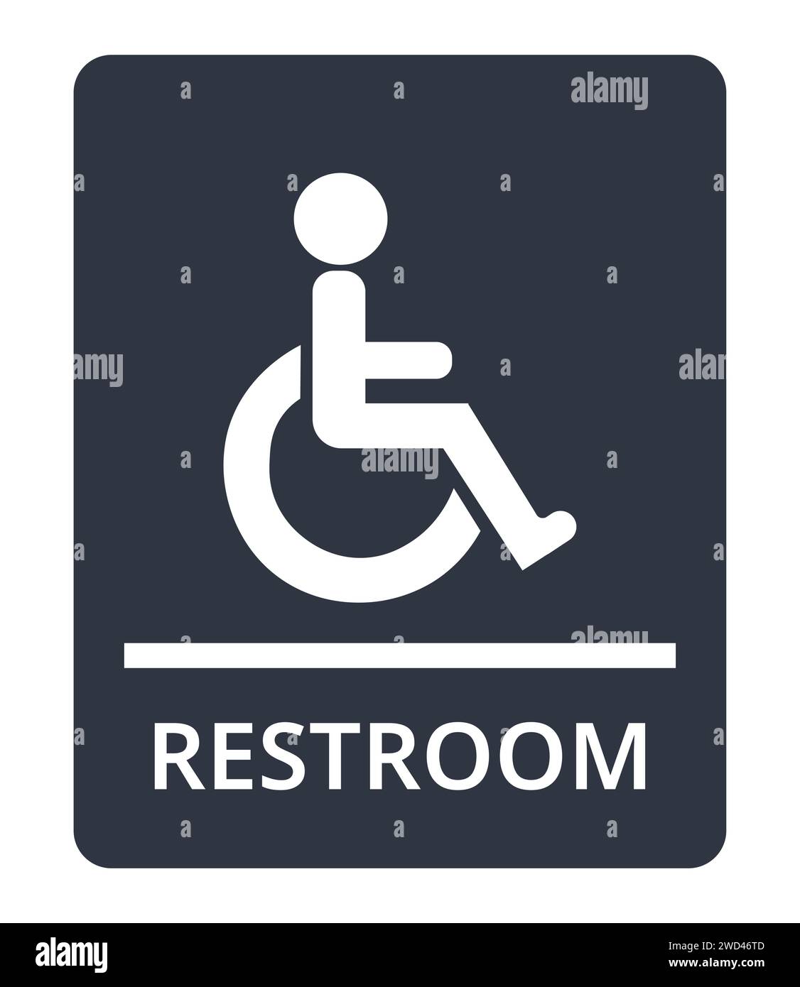 Accessible Restroom Sign  Stock Vector