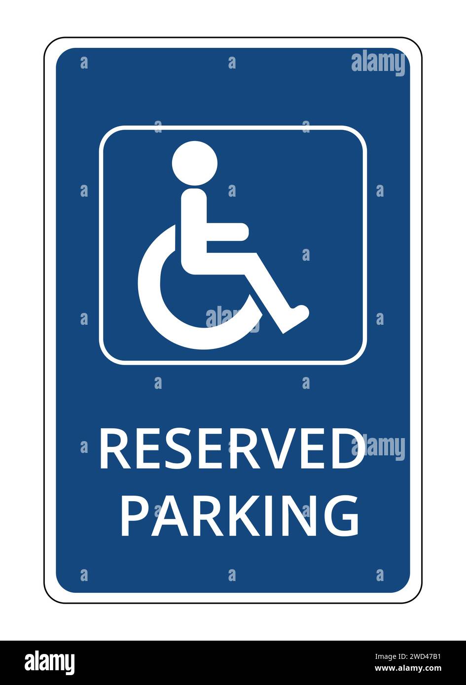 Reserved Parking Sign Stock Vector