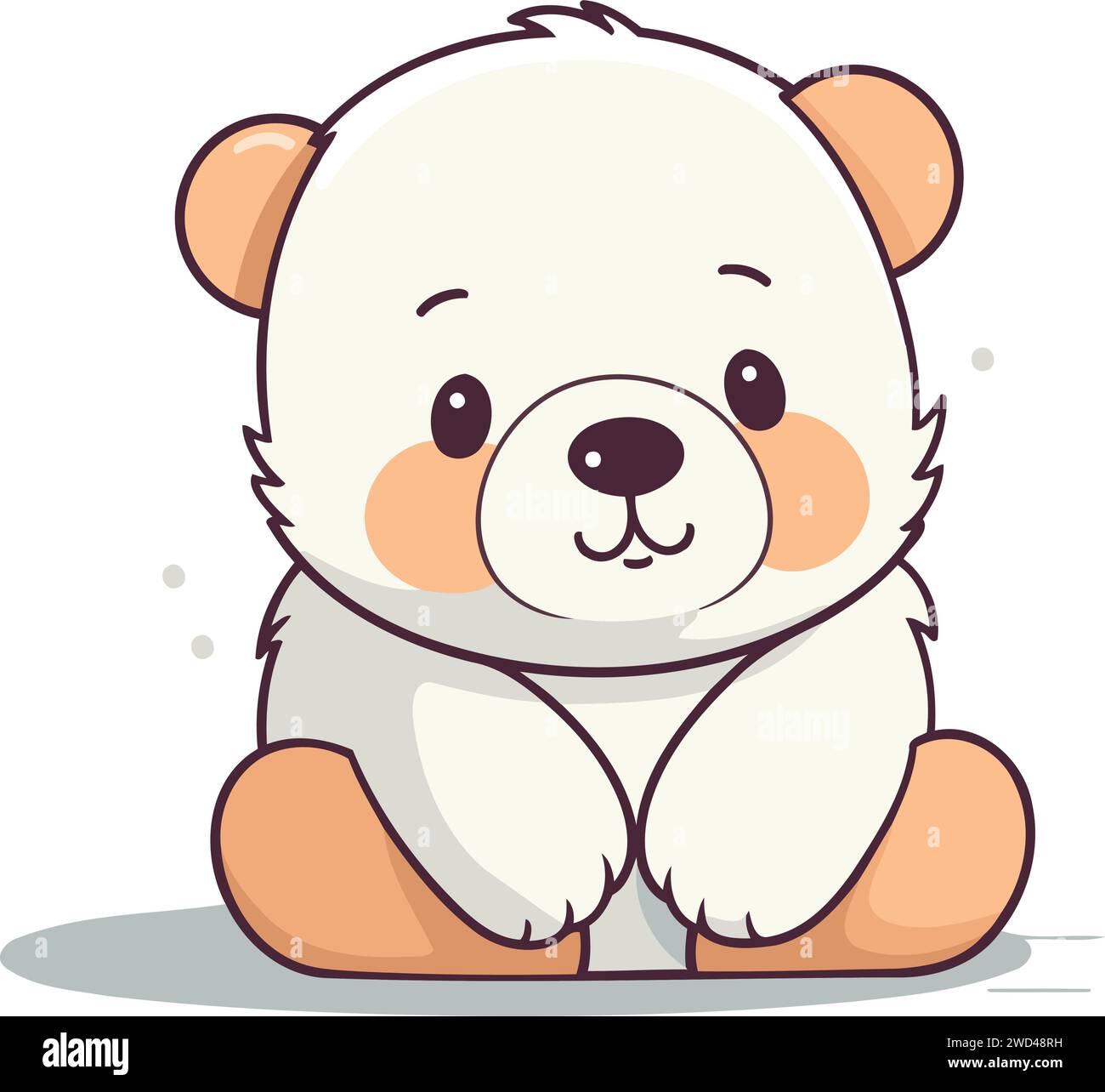 Cute cartoon bear. Vector illustration of a cute cartoon bear Stock ...