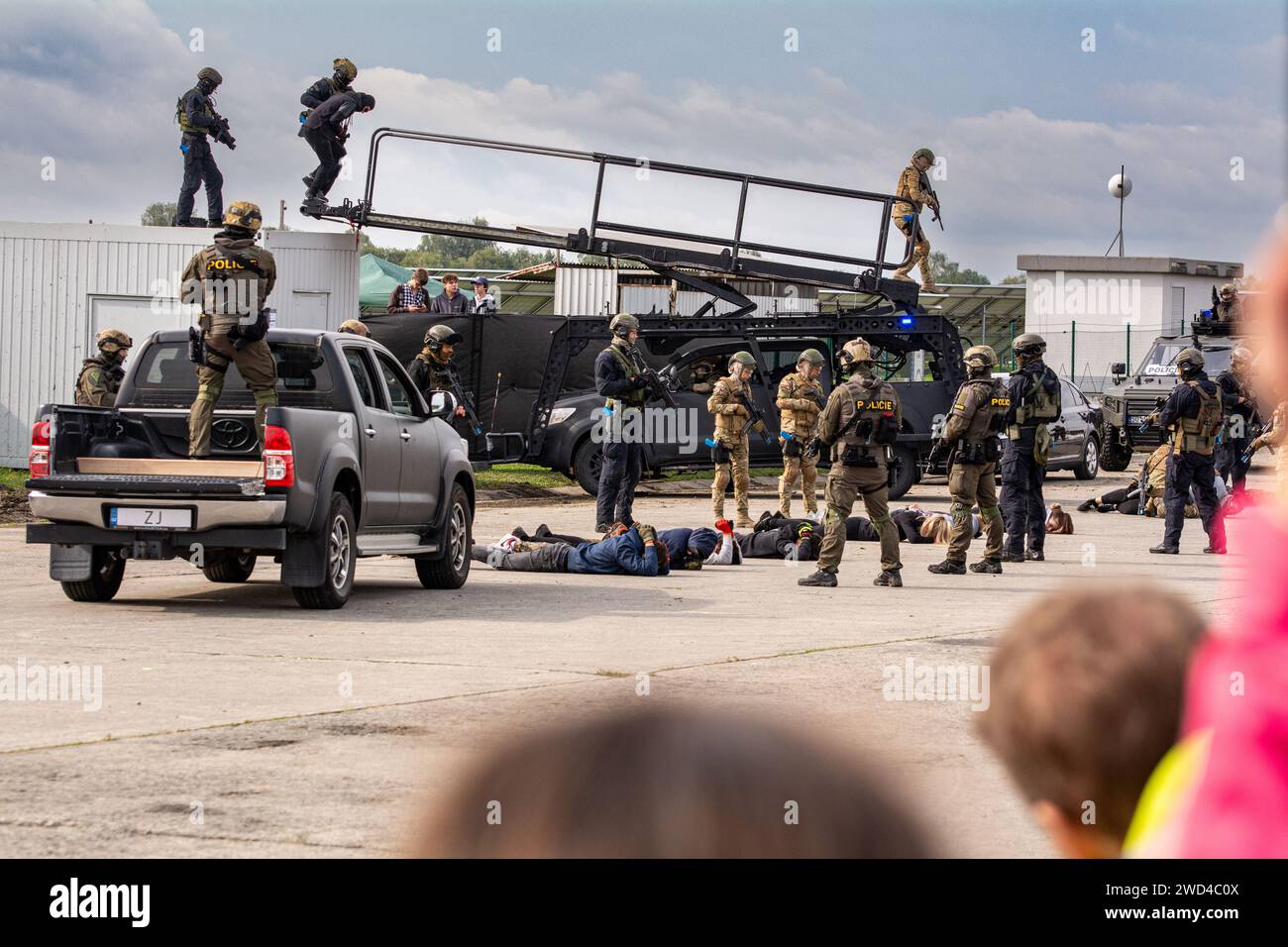 Special forces SWAT police arresting criminals and releasing hostages ...