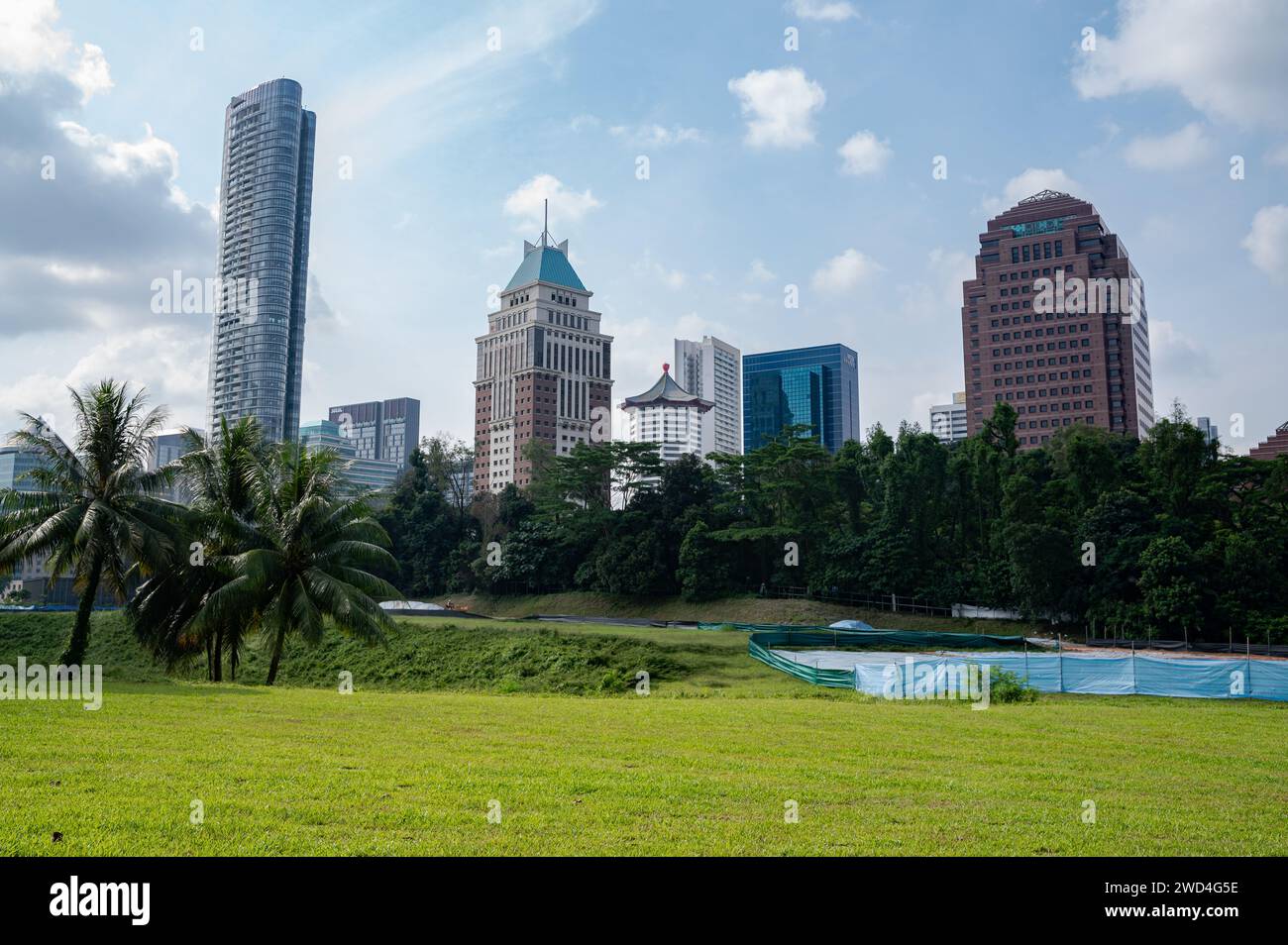 29.07.2023, Singapore, Republic of Singapore, Asia - A cityscape with high-rise buildings on Orchard Road in the city centre with ION Orchard on left. Stock Photo