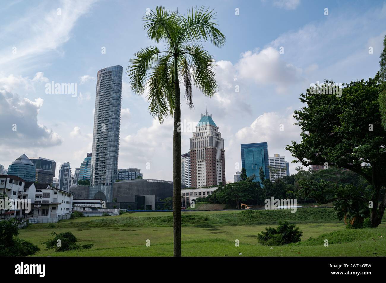 29.07.2023, Singapore, Republic of Singapore, Asia - A cityscape with high-rise buildings on Orchard Road in the city centre with ION Orchard on left. Stock Photo