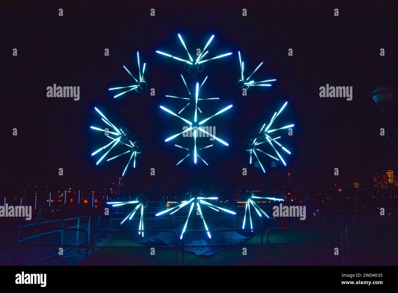 London, UK. 18th January 2024. 'Neuron' by Juan Fuentes, part of this