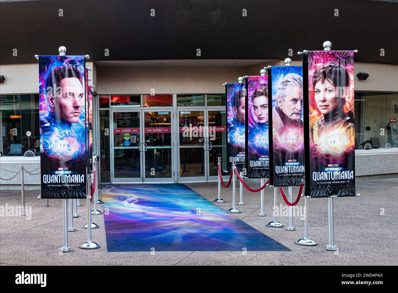 Quantumania Posters at entrance to AMC Cinema at Disney Springs