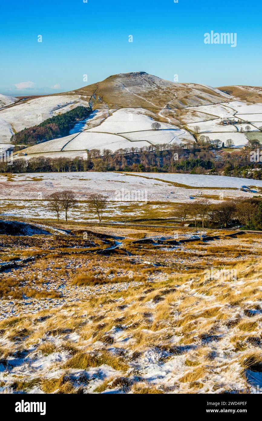 Shutlingsloe and Wildboarclough in the Peak District National Park, winter Stock Photo