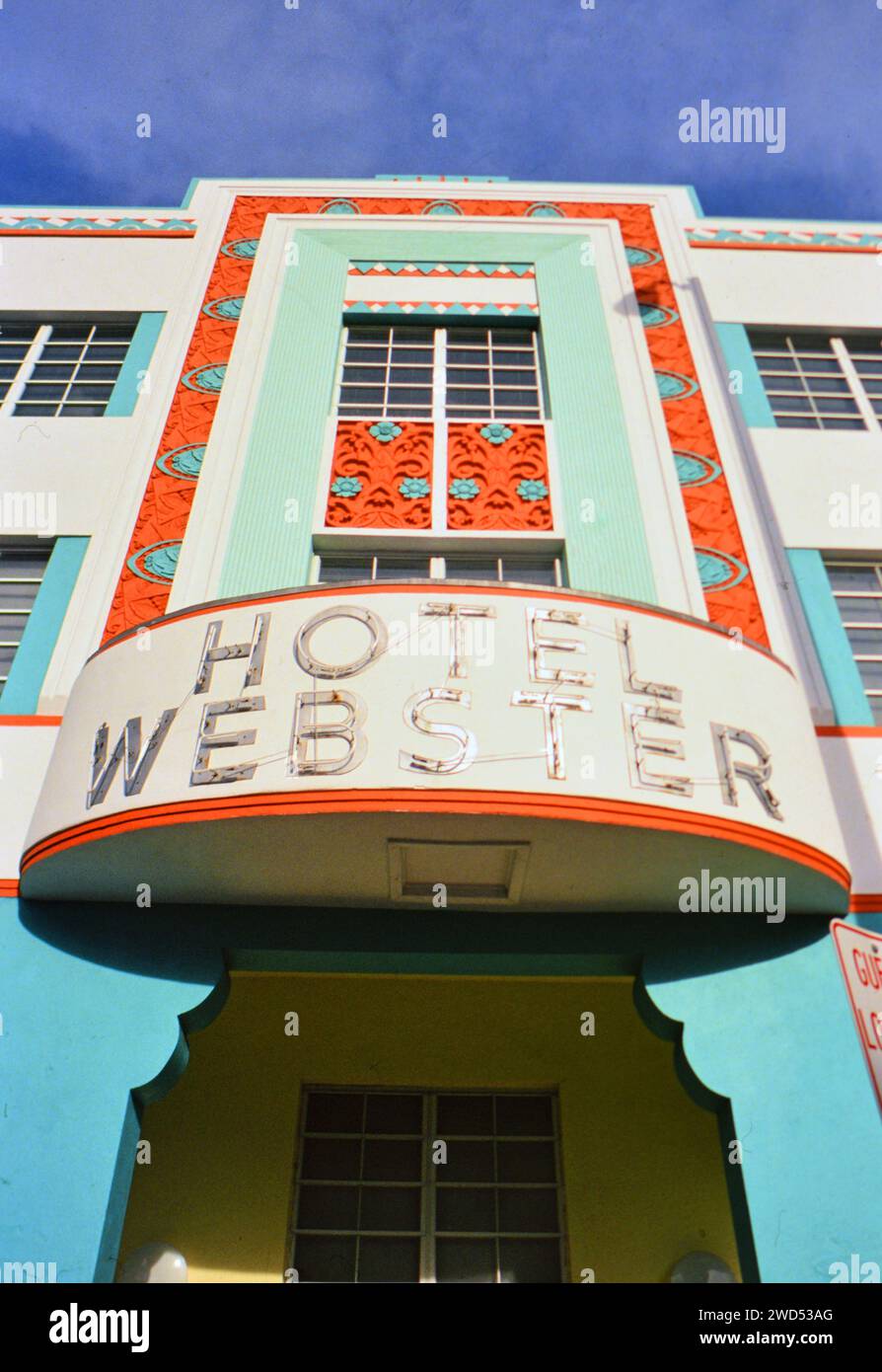 The Hotel ster, an example of colorful art deco architecture in