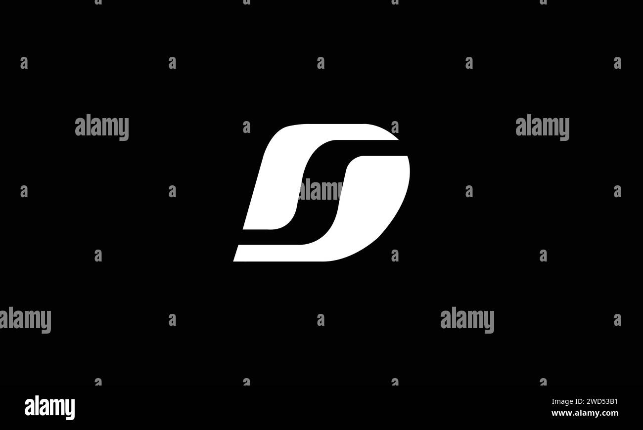 DS Letter Initial Logo Design, Vector Template Stock Vector