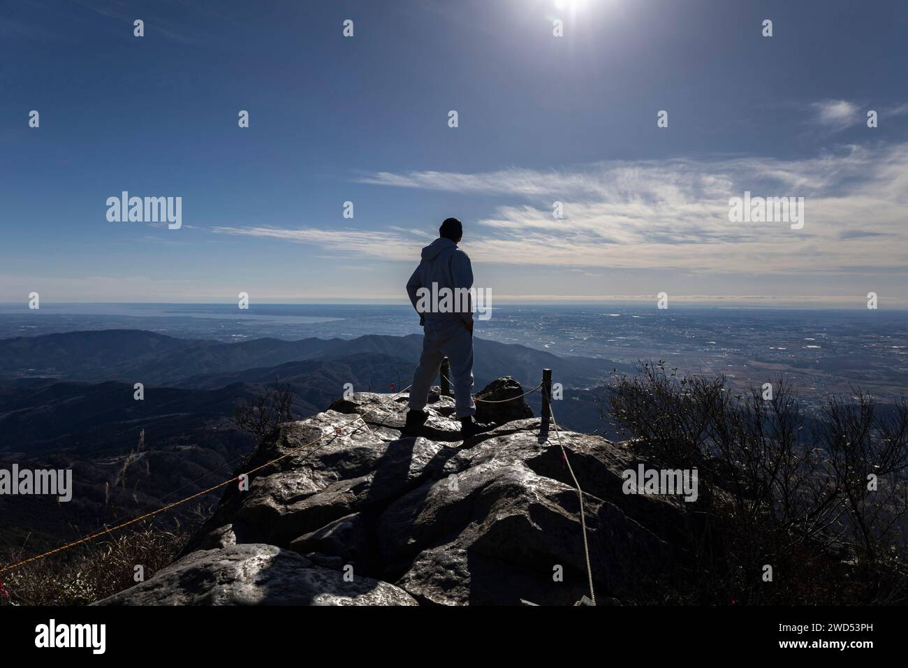 Mount Tsukuba jinja (shrine), rock peak of Nyotai-san, one of double peaks, Tsukubasan trekking, Tsukuba, Ibaraki, Japan, East Asia, Asia Stock Photo