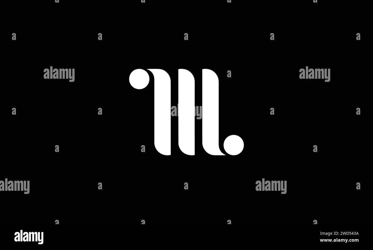 ML NL Letter logo design vector template Stock Vector