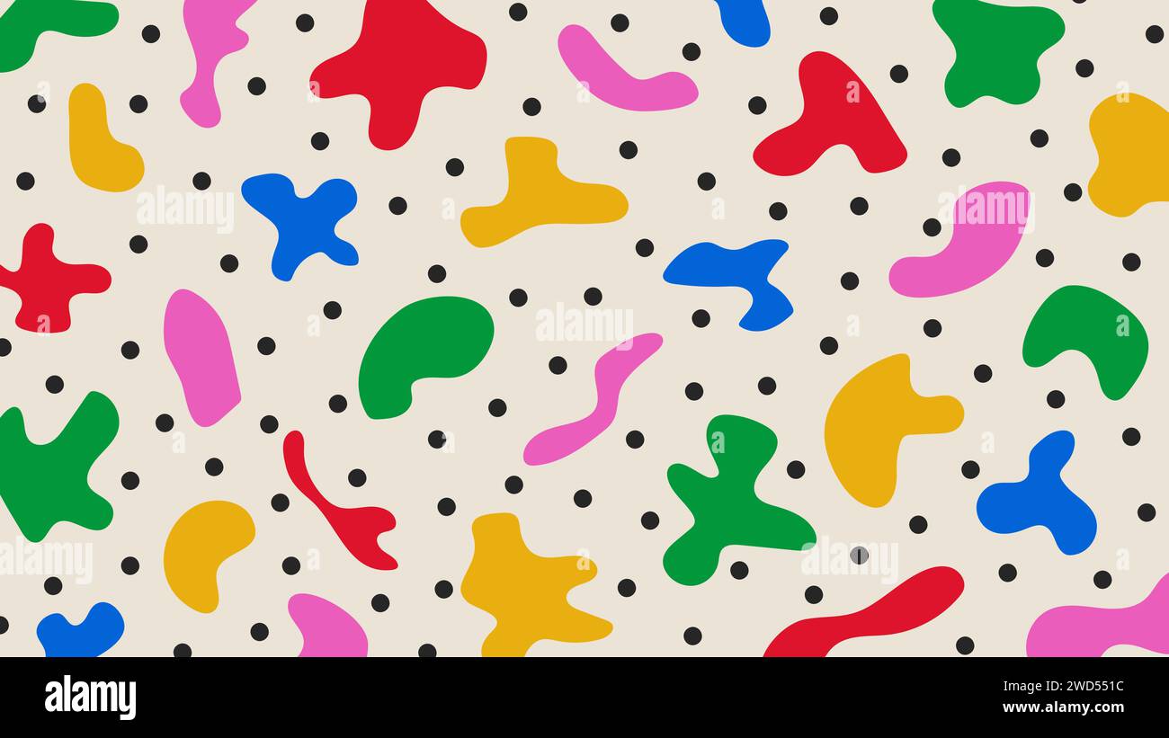 Fun Vector Patterns Fun vector pattern with hand drawn matisse style shapes. Abstract ...