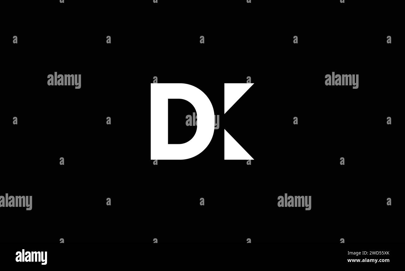 DK Letter Initial Logo Design, Vector Template Stock Vector