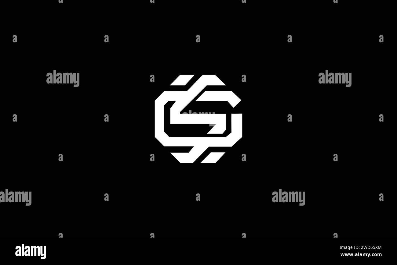 CS abstract initial monogram letter alphabet logo design Stock Vector