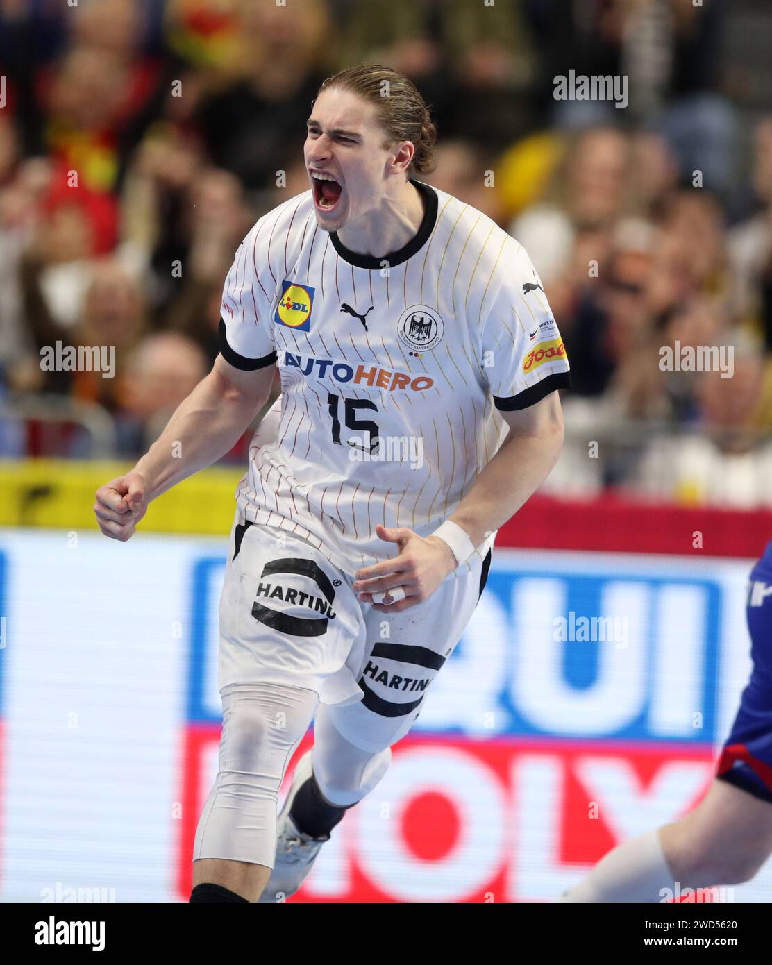 Juri Knorr of Germany Germany vs Iceland EHF Mens Handball EURO 2024 