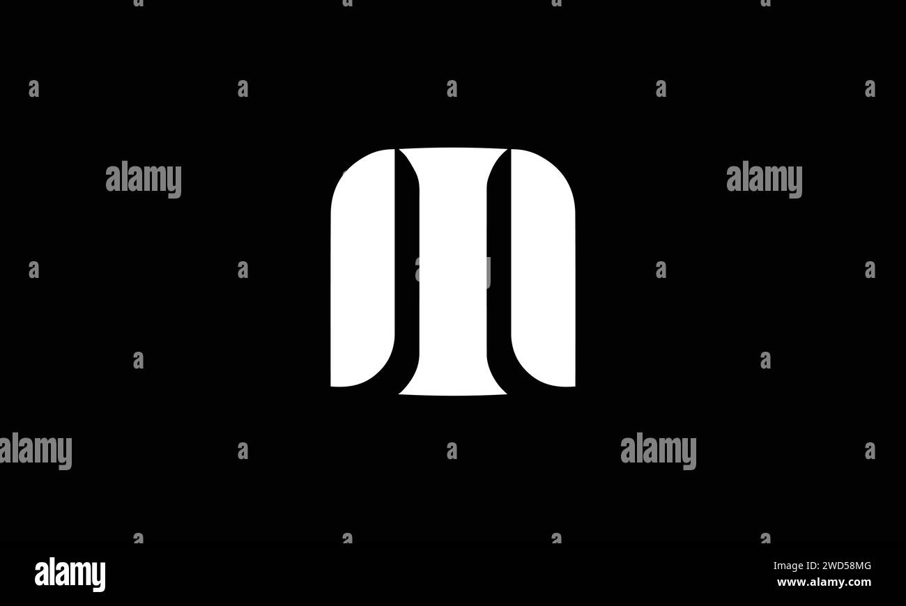 Alphabet letters Initials Monogram logo MI, M Stock Vector
