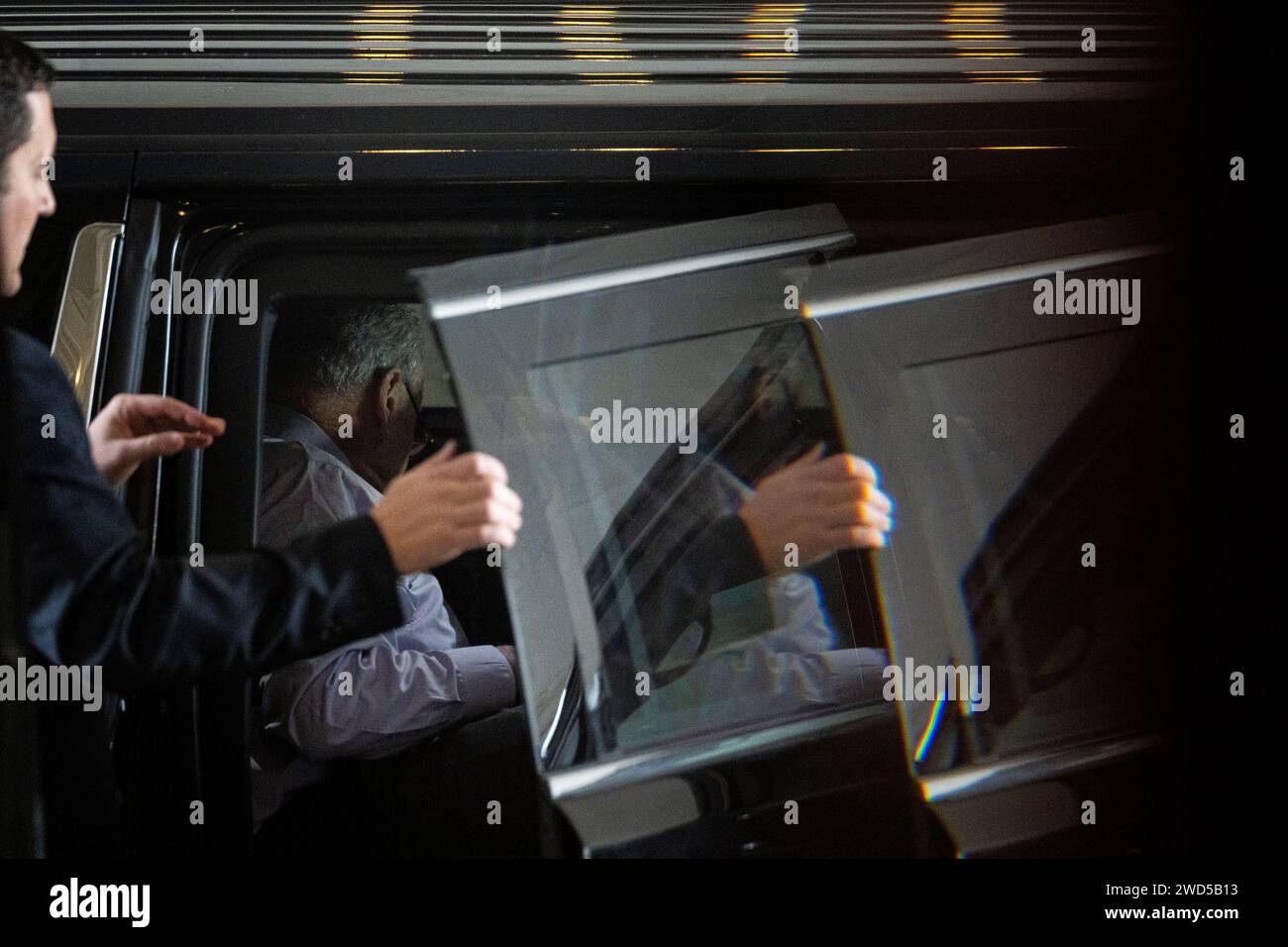 Washington, USA. 18th Jan, 2024. Senator Chuck Schumer (D-N.Y.), the ...