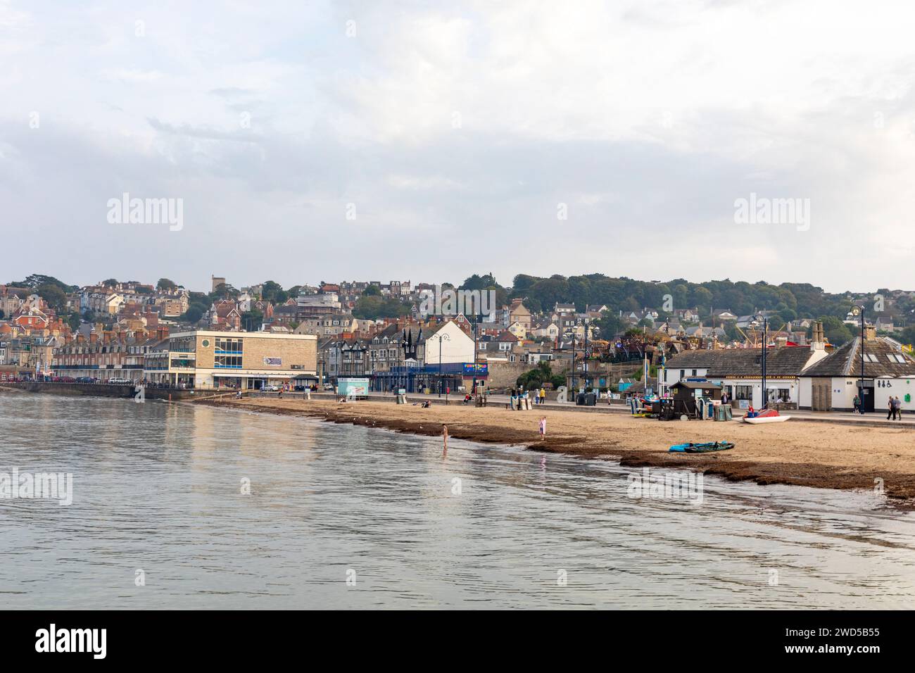 Swanage town centre and Swanage bay in Dorset,English coast,England,2023 Stock Photo