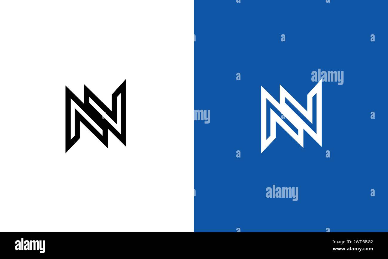 NN Letter Logo Design Icon Vector Symbol Stock Vector